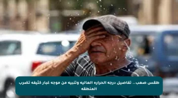 طقس صعب.. تفاصيل درجة الحرارة العالية وتنبيه من موجة غبار كثيفة تضرب المنطقة
